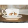 Porcelánový šálek s podšálkem BUNNIES IN LOVE se zajíčky a srdíčky 12×9×6 cm / Ø 14×2 cm / 250 ml – fotografie 5