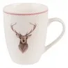 Porcelánový hrnek s jelenem COSY LODGE 12×8×10 cm / 300 ml – fotografie 1