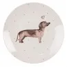 Porcelánový dezertní talíř DACHSHUND LOVE Ø 20 × 2 cm - fotografie 1
