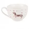 Porcelánový šálek s podšálkem s jezevčíky DACHSHUND LOVE 12×9×6 cm / Ø 14×2 cm / 200 ml – fotografie 3