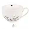 Porcelánový šálek s podšálkem FLORA AND FAUNA 12×9×6 cm / Ø 14×2 cm / 200 ml – fotografie 2