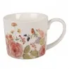 Porcelánový hrnek FLORAL FIESTA s růžovými květy 12×8×7 cm / 275 ml – fotografie 1