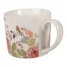 Porcelánový hrnek FLORAL FIESTA s růžovými květy 12×8×7 cm / 275 ml – fotografie 2