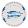 Porcelánový dezertní talíř FISHY BLUE Ø 20×2 cm – fotografie 1