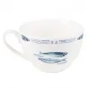 Porcelánový šálek s podšálkem s modrými rybami FISHY BLUE Ø 10*6 / Ø 15×2 cm / 250 ml – fotografie 3