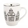 Porcelánový hrnek GINGERBREAD BLISS s perníkovými chaloupkami 12×8×10 cm / 350 ml – fotografie 1