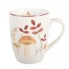 Porcelánový hrnek LITTLE FALL JEWELS s houbami a listy 12×8×10 cm / 350 ml – fotografie 1