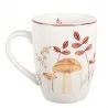 Porcelánový hrnek LITTLE FALL JEWELS s houbami a listy 12×8×10 cm / 350 ml – fotografie 3