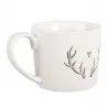 Porcelánový hrnek NATURAL WINTER VIBES s parožím a srdíčkem 12×8×7 cm / 275 ml – fotografie 2
