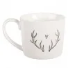 Porcelánový hrnek NATURAL WINTER VIBES s parožím a srdíčkem 12×8×7 cm / 275 ml – fotografie 3