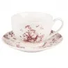 Porcelánový šálek s podšálkem PRETTY FOREST 12×9×6 cm / Ø 14×2 cm / 200 ml – fotografie 1