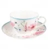 Porcelánový šálek s podšálkem s vlčími máky PERKY POPPIES Ø 15*7 / 230 ml – fotografie 1