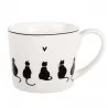 Porcelánový hrnek PAWS & WHISKERS s kočkami a srdíčkem 12×8×7 cm / 275 ml – fotografie 1