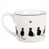 Porcelánový hrnek PAWS & WHISKERS s kočkami a srdíčkem 12×8×7 cm / 275 ml – fotografie 3