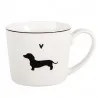 Porcelánový hrnek PAWS & WHISKERS s jezevčíkem a srdíčkem 12×8×7 cm / 275 ml – fotografie 1