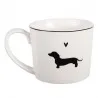 Porcelánový hrnek PAWS & WHISKERS s jezevčíkem a srdíčkem 12×8×7 cm / 275 ml – fotografie 3