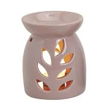 Keramická aromalampa LEAF PINK 10*13*10 cm