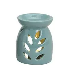 Keramická aromalampa LEAF BLUE 10*13*10 cm