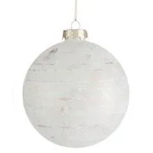 Vánoční ozdoba WHITE GLITTER Ø 8 cm