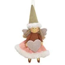 Andělka se srdíčkem ROSA 14x5x25 cm