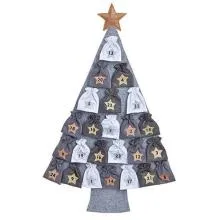 Adventní kalendář GREY TREE 76*115 cm