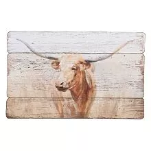 Obraz na dřevě COW 71x3x46 cm