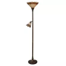 Stojací lampa Tiffany HEMISPHERE Ø 35 / Ø 14*176 cm E27/max 2*60W / E14/max 1*25W