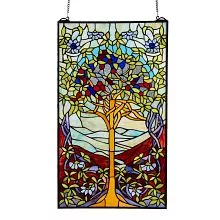 Tiffany panel závěsný TREE 50*85 cm