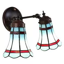 Nástěnná lampa Tiffany ROYAL BLUE 30*23*23 cm E14/max 2*25W