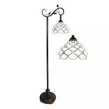 Stojací lampa Tiffany DOTTY WHITE 36*25*152 cm E27/max 1*60W