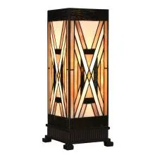 Stolní lampa Tiffany 17x17x44 cm E27/max 1x40W