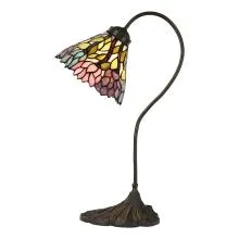 Stolní lampy Tiffany s květinovým vitrážovým stínidlem