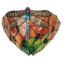 Nástěnná lampa Tiffany THE RED DRAGONFLY