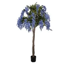 Umělý stromek s modrými květy 170 cm