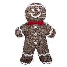 Christmas Decoration with LED Lighting Gingerbread man 40x61 5RO0106