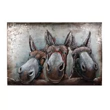 Kovový 3D obraz DONKEY 120x6x80 cm