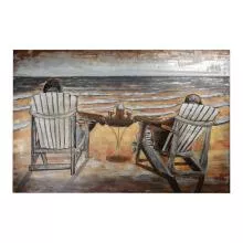 Kovový 3D obraz BEACH 120x5x80 cm