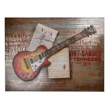 Kovový 3D obraz GUITAR 100x5x75 cm