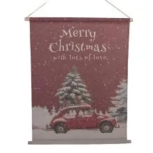 Wall Tapestry 76x3x97 cm Red Textile 5WK0058