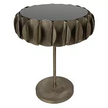 Kovový odkládací stolek se skleněnou deskou