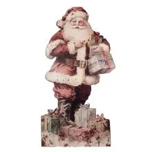 Decorative Figurine Santa Claus 50x2x96 cm Red Metal 5Y1421
