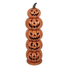 Halloweenská kovová dekorace z dýní Ø 36x113 cm