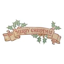 Nástěnná kovová dekorace MERRY CHRISTMAS