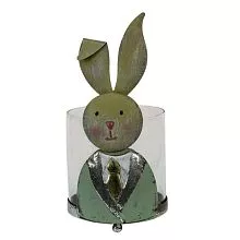 Skleněný svícen na čajovou svíčku RABBIT