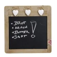 Dřevěná tabule se srdíčky 28x29 cm