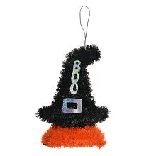 Halloweenská dekorace WITCH HAT 12x3x15 cm