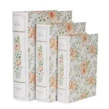 Sada tří úložných boxů BOOK 29x24x7/25x20x6/22x16x5 cm