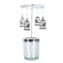 Svícen na čajovou svíčku BIRDCAGE