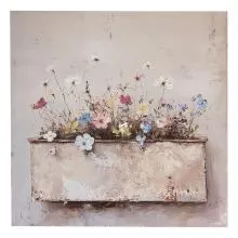 Obraz na plátně FLOWERS 36x3x36 cm