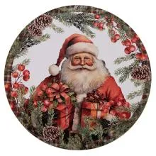 Plastový servírovací talíř SANTA CLAUS